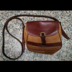 Brown Leather Saddlebag Purse